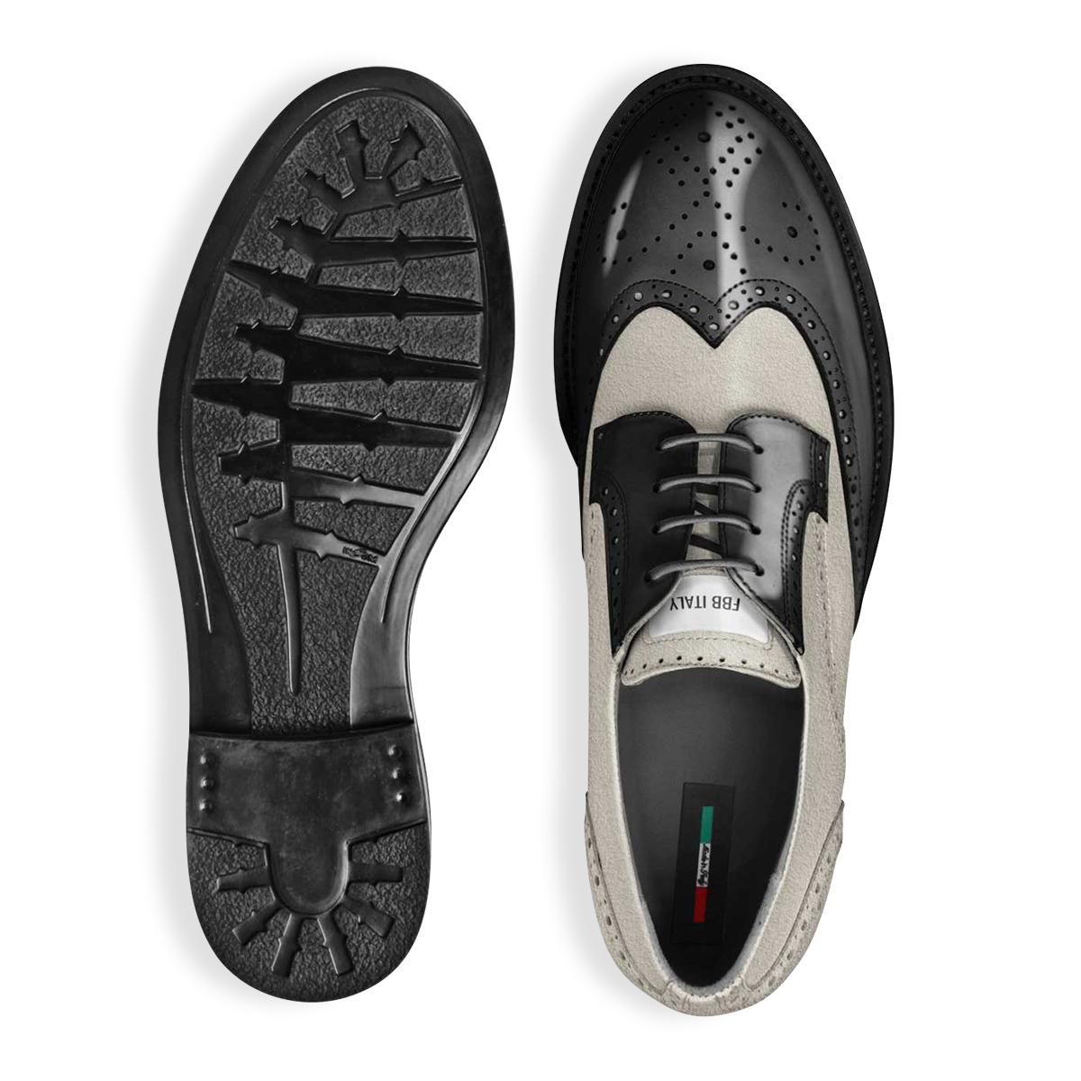 Top view BLACK HARLEM - Limited Edition Handcrafted Italian Leather Shoes