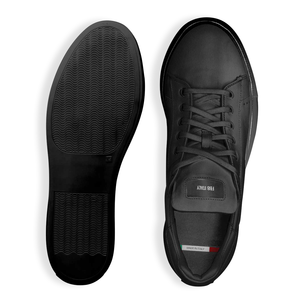 Top view MCMXCI BLACKED OUT - Limited Edition Handcrafted Italian Leather Shoes