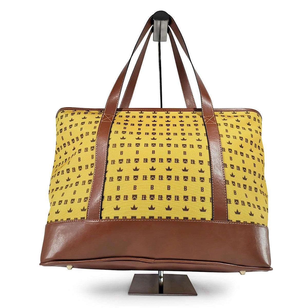 BROWN MOTIF TOTE BAG - ORIGINALFBB LLC.